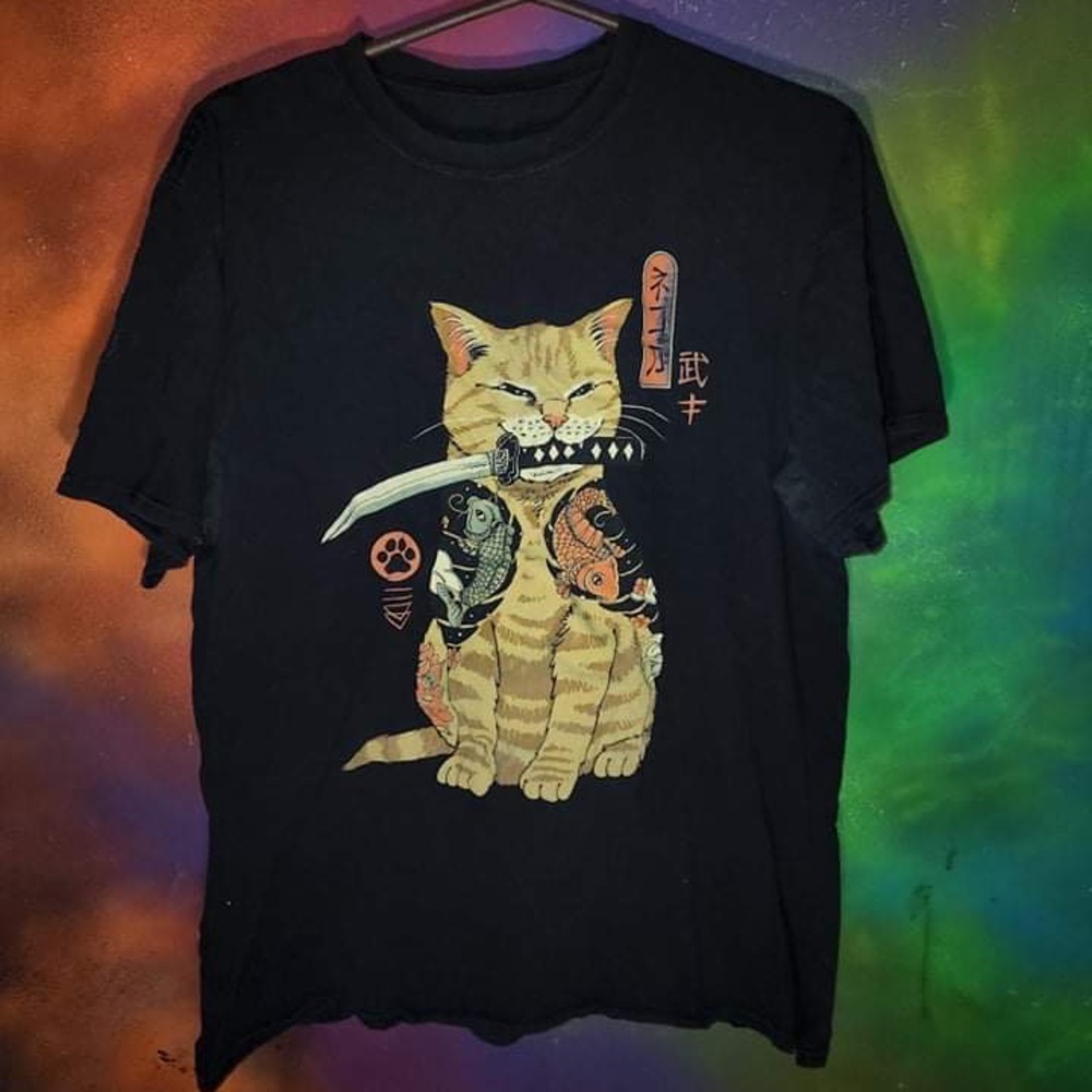 Cat with dagger shirt